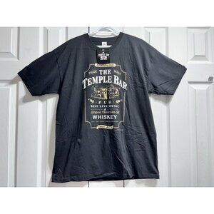 The Temple Bar Ireland T-Shirt Mens Size XXL Dublin Whiskey Black Pub Dive Bar